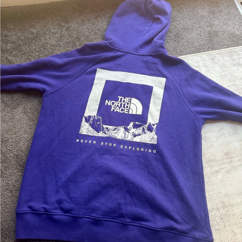 The North Face Purple Hoodie with Logo